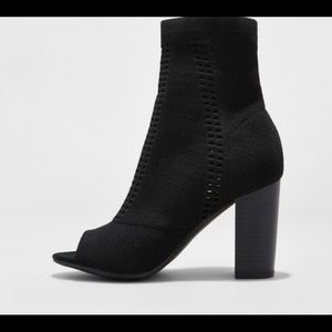 BRAND NEW!! Mossimo Knit Peep-Toe Sock Booties